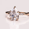 1.93-3.93 CT Pear CVD Diamond Hidden Halo Engagement Ring