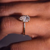 1.93-3.93 CT Pear CVD Diamond Hidden Halo Engagement Ring