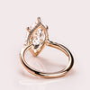 1.50-3.0 CT Marquise  CVD Diamond Hidden Halo Engagement Ring