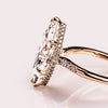 1.50-3.0 CT Marquise  CVD Diamond Hidden Halo Engagement Ring