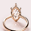 1.50-3.0 CT Marquise  CVD Diamond Hidden Halo Engagement Ring