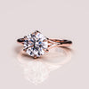1.0-3.0 CT Round  CVD Diamond Solitaire Split Shank Style Engagement Ring