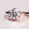 1.0-3.0 CT Round  CVD Diamond Solitaire Split Shank Style Engagement Ring