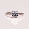 1.50 - 2.50 CT Round CVD Diamond Hidden Halo Engagement Ring