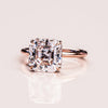 1.20-3.20 CT Asscher  CVD Diamond Solitaire Engagement Ring