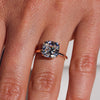 1.20-3.20 CT Asscher  CVD Diamond Solitaire Engagement Ring