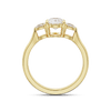 1.5 - 3.5 CT Oval CVD Diamond Three Stone Style Engagement Ring