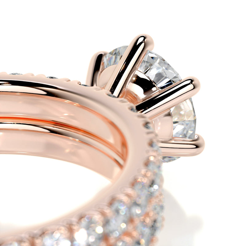 3.1 Carat Round Brilliant Moissanite Bridal Wedding ring set
