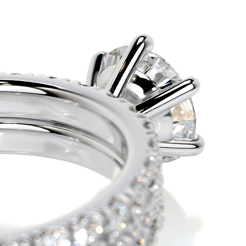 3.1 Carat Round Brilliant Moissanite Bridal Wedding ring set