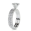 3.1 Carat Round Brilliant Moissanite Bridal Wedding ring set