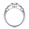 3.5 ct Pear Moissanite Three Stone Engagement Ring