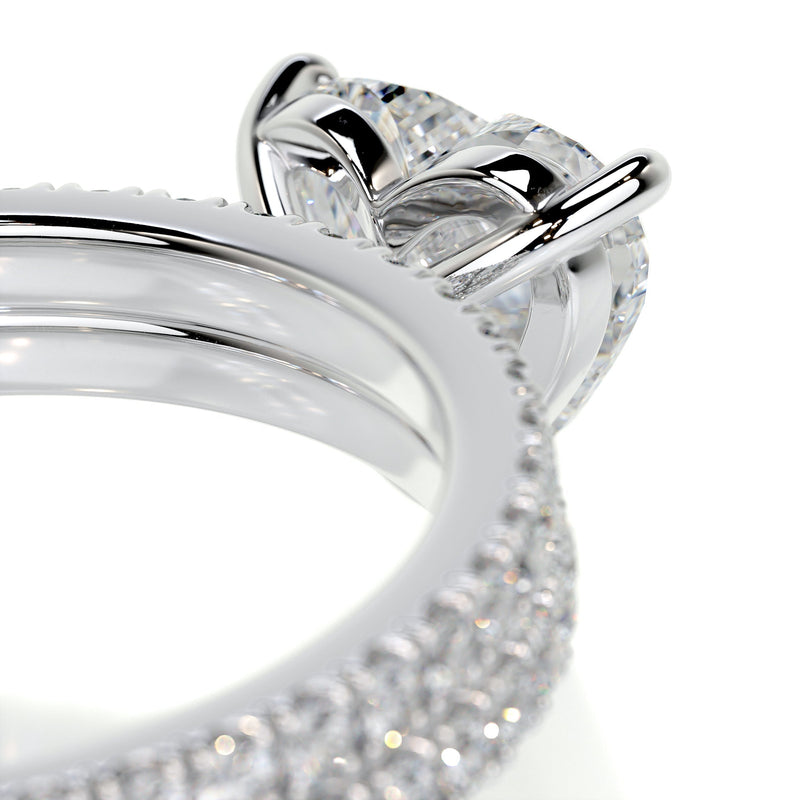 Heart Pave · Moissanite Bridal ring set