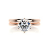 1.6 Carat Round Solitaire Diamond Moissanite Bridal Wedding Ring set