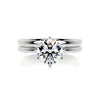 1.6 Carat Round Solitaire Diamond Moissanite Bridal Wedding Ring set