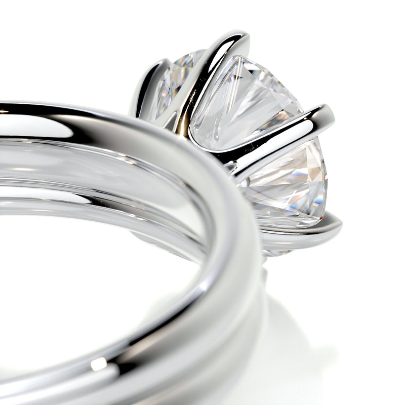 1.6 Carat Round Solitaire Diamond Moissanite Bridal Wedding Ring set