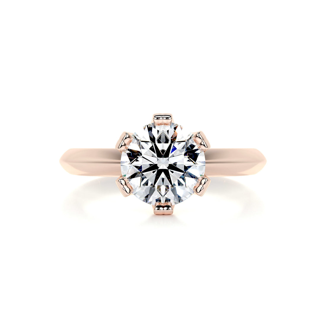 1.8 Carat Round Solitaire Moissanite Engagement Ring