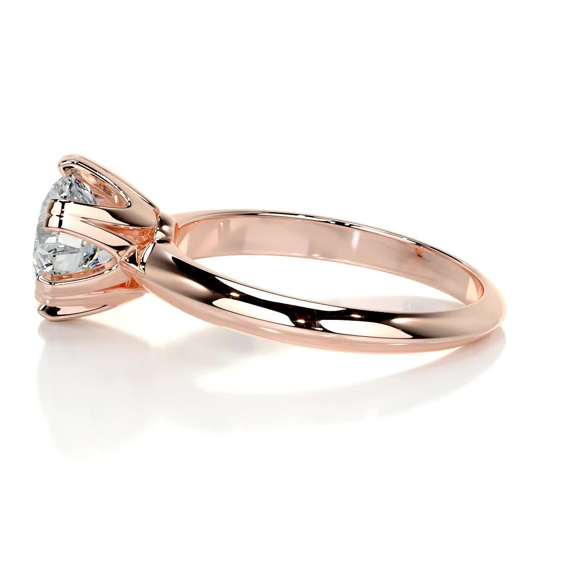 1.8 Carat Round Solitaire Moissanite Engagement Ring