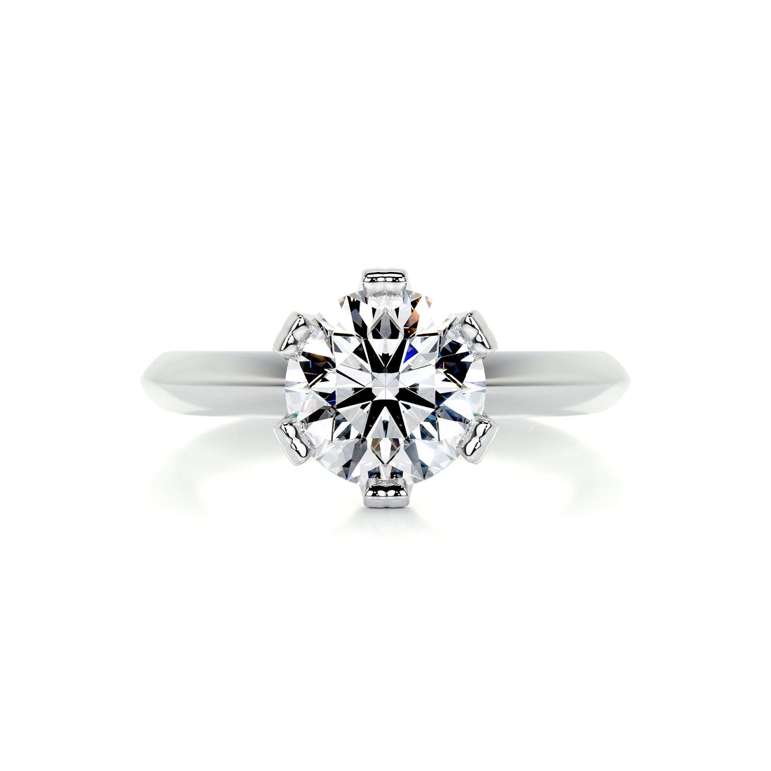 1.8 Carat Round Solitaire Moissanite Engagement Ring