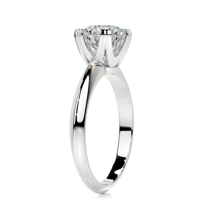 1.8 Carat Round Solitaire Moissanite Engagement Ring