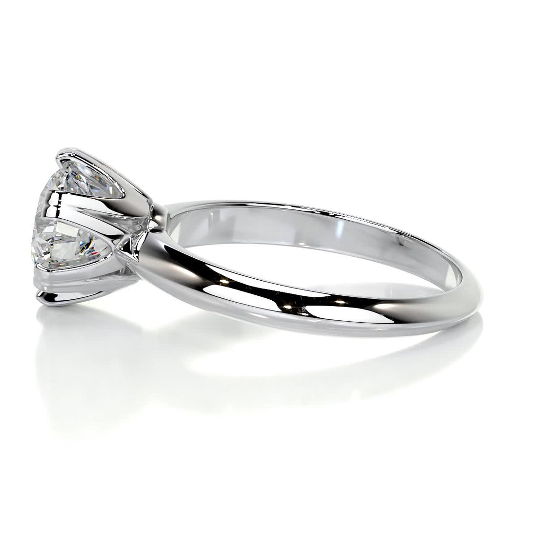 1.8 Carat Round Solitaire Moissanite Engagement Ring