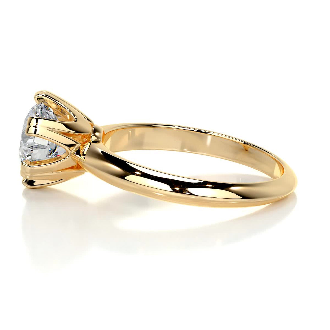 1.8 Carat Round Solitaire Moissanite Engagement Ring