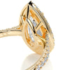 1.98 Carat Pear Halo Moissanite Engagement Ring