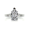 1.8 Carat Pear Solitaire Moissanite Engagement Ring