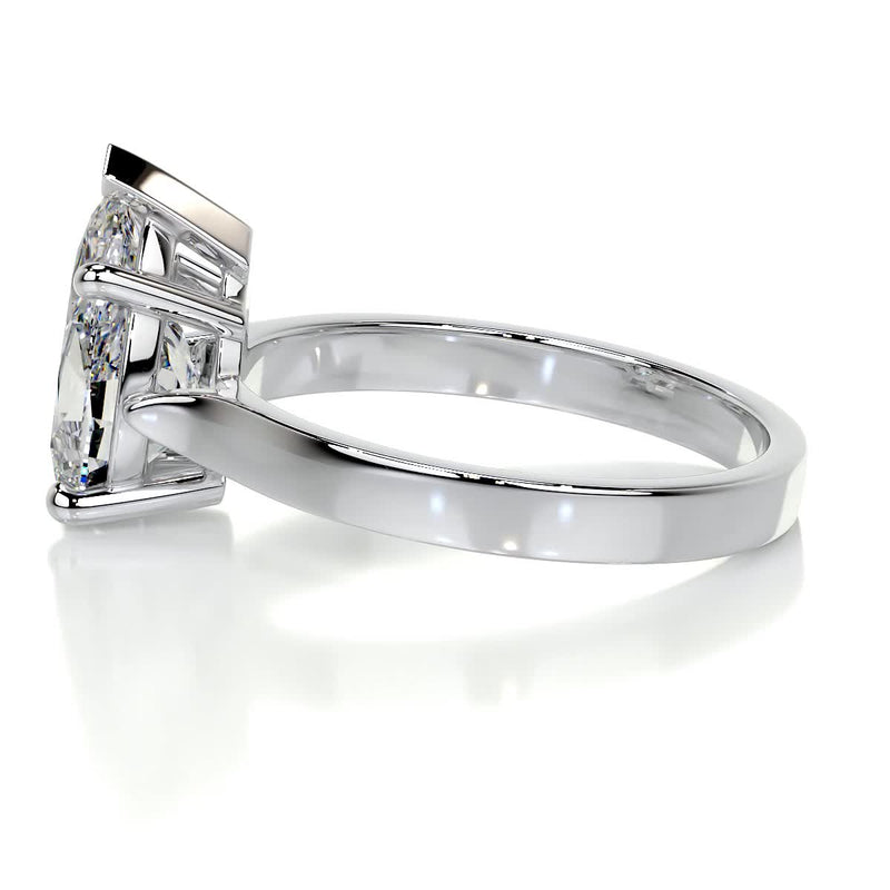 1.8 Carat Pear Solitaire Moissanite Engagement Ring