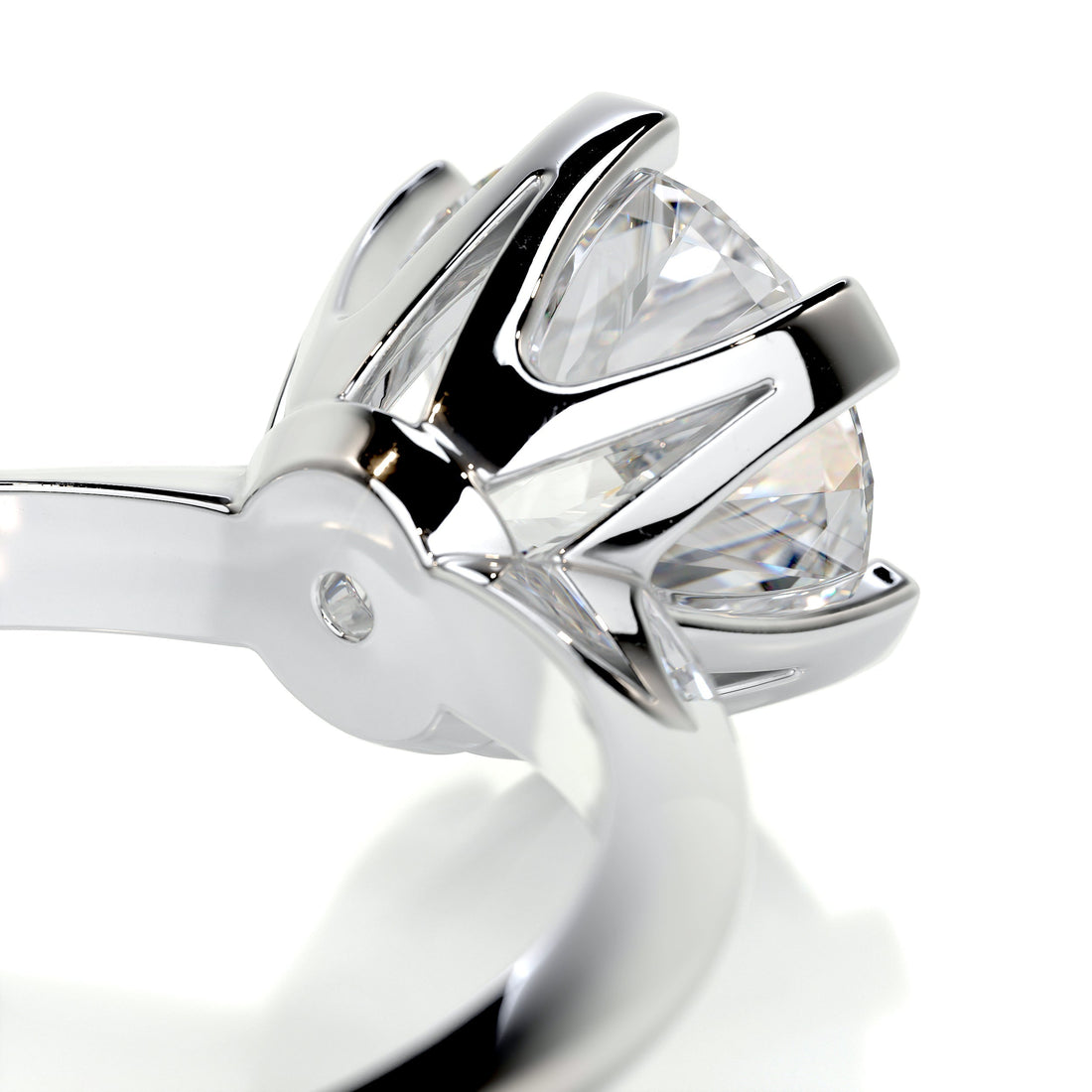 1.70 Carat Round Solitaire Moissanite Engagement Ring