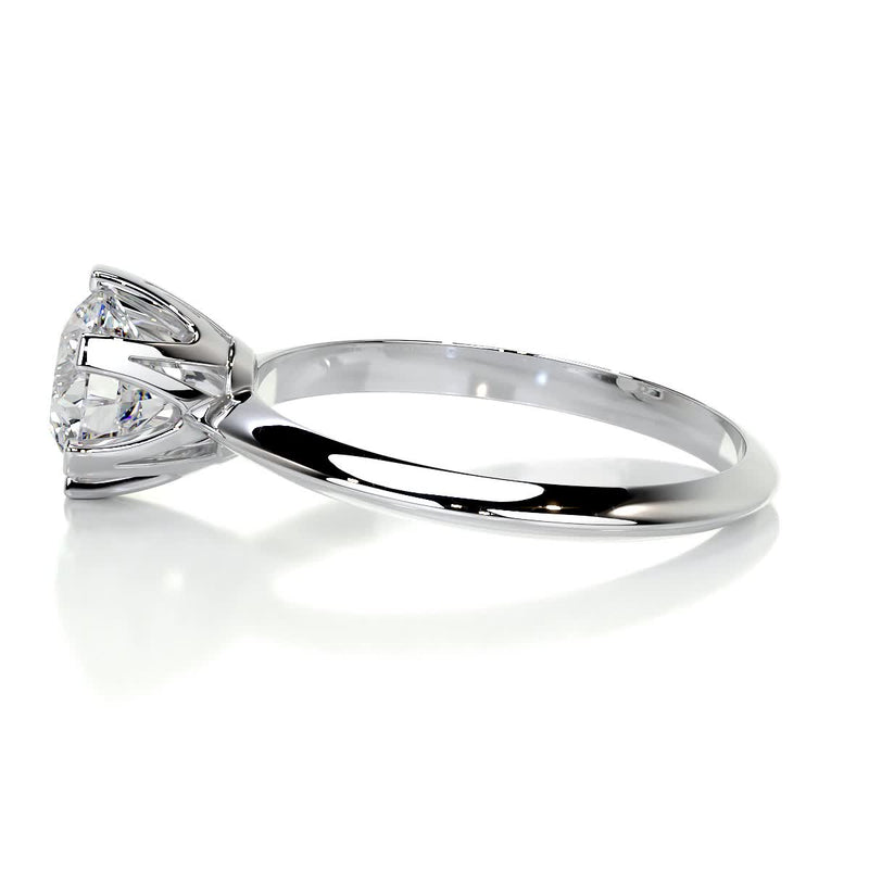 1.70 Carat Round Solitaire Moissanite Engagement Ring