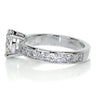 2.5 Carat Oval Channel Set Moissanite Engagement Ring