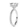 2.7 Carat Cushion Hidden Halo Moissanite Engagement Ring