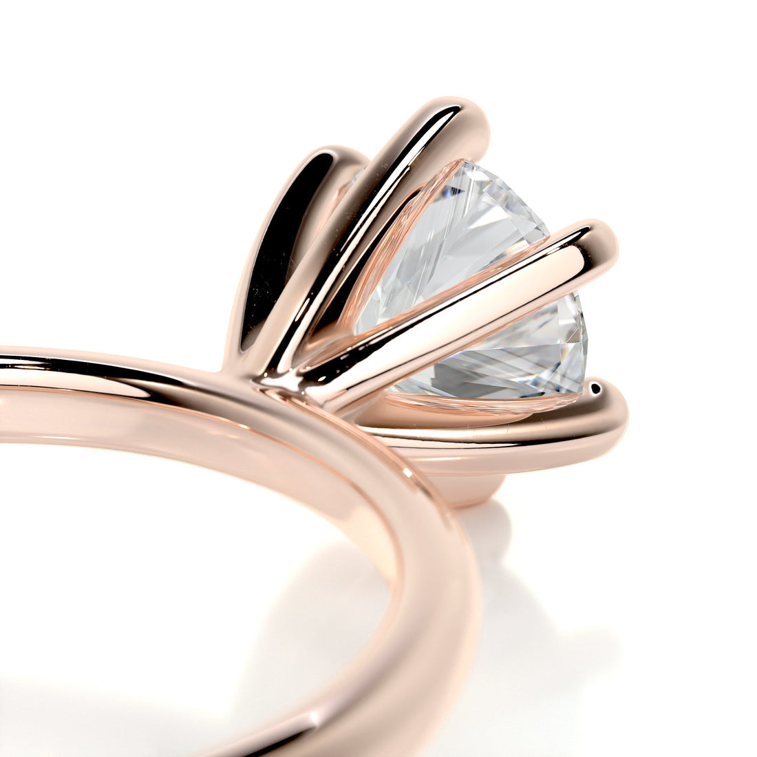 1.10 CaratRound Solitaire Moissanite Engagement Ring
