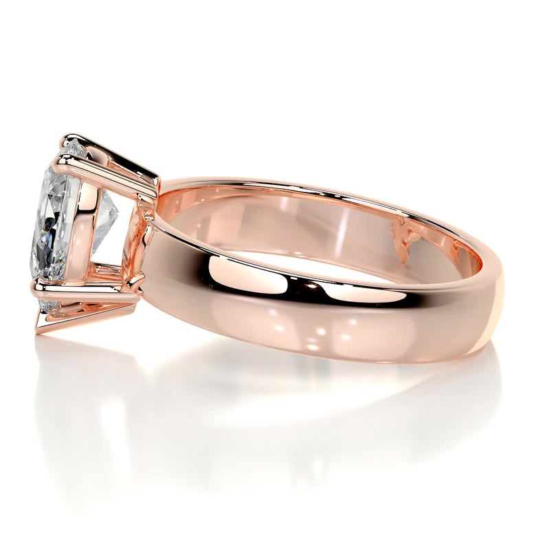 1.33 Cart Pear Moissanite Solitaire Broad Engagement Ring
