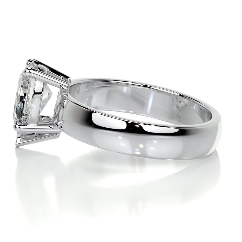1.33 Cart Pear Moissanite Solitaire Broad Engagement Ring