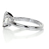 2.75 Carat Curved Set Oval Solitaire Moissanite Engagement Ring
