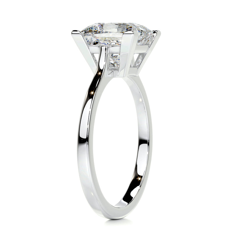 2.0 Carat Princess Cut Moissanite Solitaire Engagement Ring