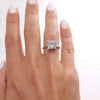 2.0 Carat Princess Cut Moissanite Solitaire Engagement Ring