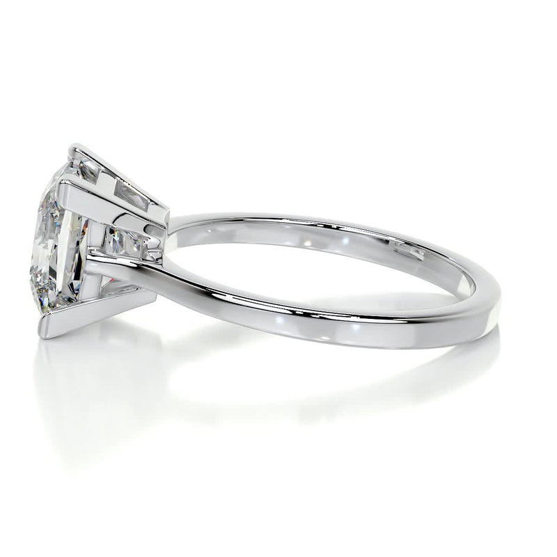 2.0 Carat Princess Cut Moissanite Solitaire Engagement Ring