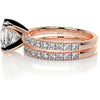 3.10 Carat Princess Pavé Moissanite Bridal ring set