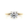 1.90 Carat Round Moissanite Hidden Halo Dainty Engagement Ring