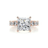 2.60 Carat Princess Cut Diamond Pavé Engagement Ring
