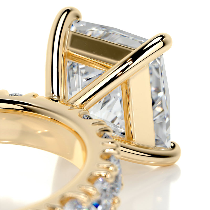 2.60 Carat Princess Cut Diamond Pavé Engagement Ring