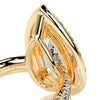 2.0 Carat Pear Halo Moissanite Diamond Engagement Ring