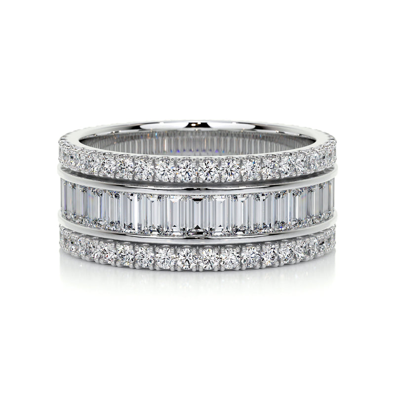 Full Eternity Round Baguette Wedding Band
