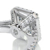 2.4 Carat Princess Halo Moissanite Engagement Ring