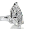 2.5 Carat Pear Pavé Hidden Halo Moissanite Engagement Ring