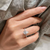 2.5 Carat Pear Pavé Hidden Halo Moissanite Engagement Ring