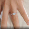 2.75 Carat Cushion Hidden Halo Channel Set Moissanite Engagement Ring