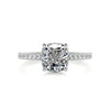 2.75 Carat Cushion Hidden Halo Channel Set Moissanite Engagement Ring